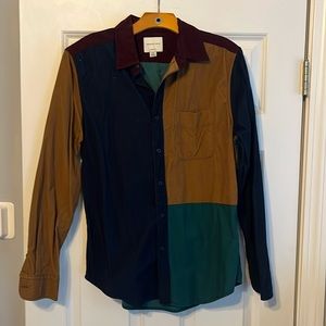 American eagle men’s medium corduroy color black shirt